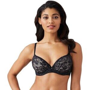 Wacoal Women's Lace Finesse T-Shirt Bra, Black/Toast, 34D NWT
